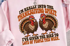 Thanksgiving Spirit Turkey PNG Sublimati Product Image 1