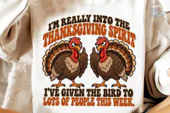 Thanksgiving Spirit Turkey PNG Sublimati Product Image 3