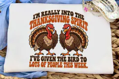 Thanksgiving Spirit Turkey PNG Sublimati Product Image 5