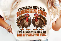 Thanksgiving Spirit Turkey PNG Sublimati Product Image 6