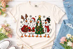 Christmas Geese PNG Sublimation Design Product Image 2