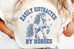 Easily Distracted by Horses PNG Shirt De Product Image 5