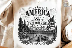 America Let Freedom Ring PNG Sublimation Product Image 3