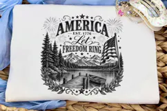 America Let Freedom Ring PNG Sublimation Product Image 5