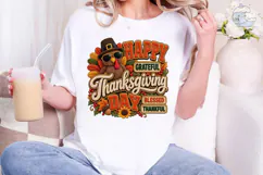 Happy Thanksgiving Turkey PNG Sublimatio Product Image 4