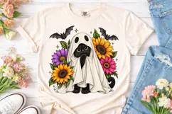 Ghost Cat Sunflower PNG Sublimation Desi Product Image 2