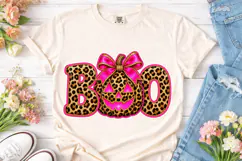 Boo Leopard Pumpkin PNG Sublimation Desi Product Image 2