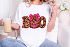 Boo Leopard Pumpkin PNG Sublimation Desi Product Image 1