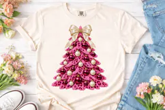 Pink Leopard Christmas Tree PNG Sublimat Product Image 2