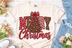 Merry Christmas Leopard PNG Sublimation Product Image 2