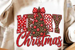 Merry Christmas Leopard PNG Sublimation Product Image 4