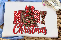 Merry Christmas Leopard PNG Sublimation Product Image 5