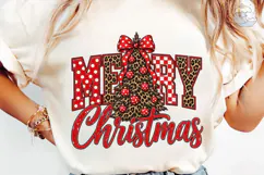 Merry Christmas Leopard PNG Sublimation Product Image 6
