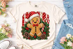 Gingerbread Man Santa PNG Shirt Design Product Image 2