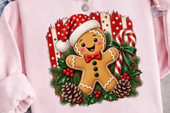 Gingerbread Man Santa PNG Shirt Design Product Image 3