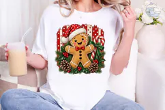 Gingerbread Man Santa PNG Shirt Design Product Image 1