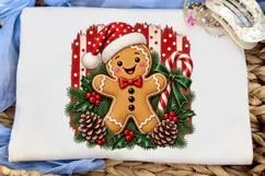 Gingerbread Man Santa PNG Shirt Design Product Image 5