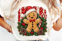 Gingerbread Man Santa PNG Shirt Design Product Image 6