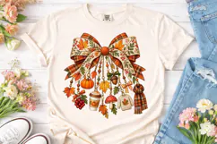 Autumn Bow Ornaments PNG Sublimation Product Image 2