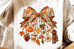 Autumn Bow Ornaments PNG Sublimation Product Image 4