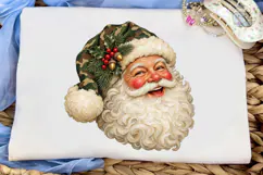 Vintage Santa Face PNG Sublimation Desig Product Image 5