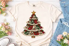 Vintage Plaid Christmas Tree PNG Sublima Product Image 2
