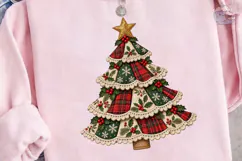 Vintage Plaid Christmas Tree PNG Sublima Product Image 3
