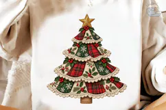Vintage Plaid Christmas Tree PNG Sublima Product Image 4