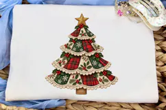 Vintage Plaid Christmas Tree PNG Sublima Product Image 5