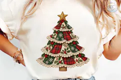 Vintage Plaid Christmas Tree PNG Sublima Product Image 6
