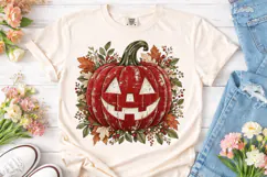 Autumn Pumpkin Face PNG Shirt Design Product Image 2
