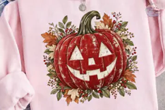 Autumn Pumpkin Face PNG Shirt Design Product Image 3