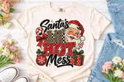 Santa's Hot Mess PNG Sublimation Design Product Image 2