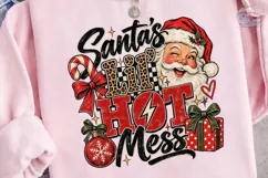 Santa's Hot Mess PNG Sublimation Design Product Image 3