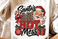 Santa's Hot Mess PNG Sublimation Design Product Image 4