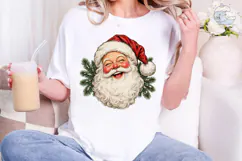 Vintage Santa Face PNG Shirt Design Product Image 1