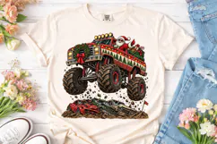 Christmas Monster Truck PNG Sublimation Product Image 2