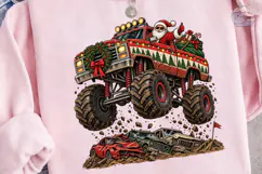 Christmas Monster Truck PNG Sublimation Product Image 3