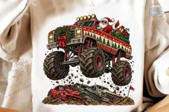 Christmas Monster Truck PNG Sublimation Product Image 4