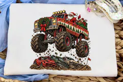 Christmas Monster Truck PNG Sublimation Product Image 5