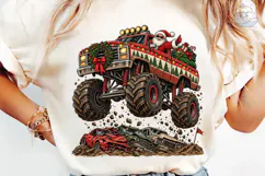 Christmas Monster Truck PNG Sublimation Product Image 6
