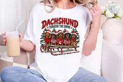 Dachshund Through Snow PNG Shirt Design Product Image 4