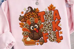 Fall Vibes Turkey Pumpkin PNG Sublimatio Product Image 3
