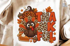 Fall Vibes Turkey Pumpkin PNG Sublimatio Product Image 4