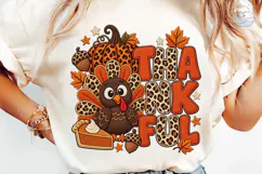 Fall Vibes Turkey Pumpkin PNG Sublimatio Product Image 6