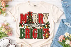 Merry and Bright Christmas PNG Sublimati Product Image 2