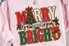 Merry and Bright Christmas PNG Sublimati Product Image 3
