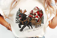 Christmas Black Dog Reindeer PNG Sublima Product Image 6