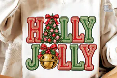 Holly Jolly Christmas PNG Sublimation De Product Image 4