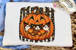 Halloween Pumpkin PNG Sublimation Shirt Product Image 5